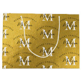 Speciaal kerstfeestmaal groot cadeauzakje (Achterkant)