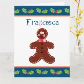 Speciaal kerstfeestmaal kaart (Gele Bloem)