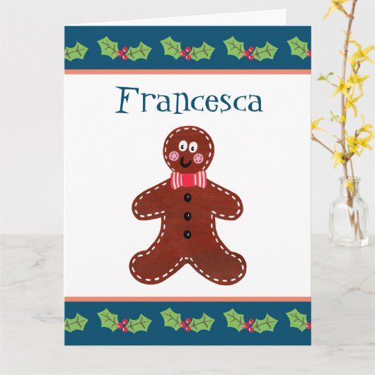 Speciaal kerstfeestmaal kaart (Gele Bloem)