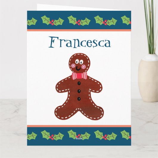 Speciaal kerstfeestmaal kaart (Achterkant)