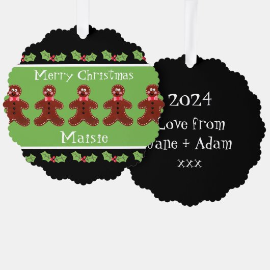 Speciaal kerstfeestmaal ornament kaart (Voorkant / Achterkant)