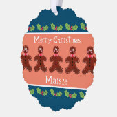 Speciaal kerstfeestmaal ornament kaart (Links)