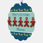 Speciaal kerstfeestmaal ornament kaart (Links)