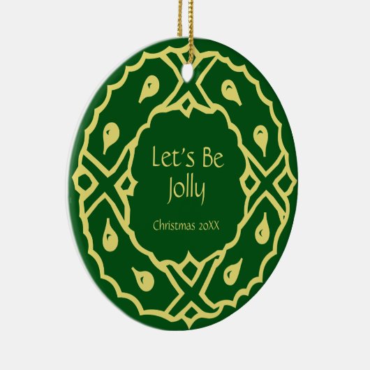 Speciaal kerstgeschreeuw voor Art Nouveau Keramisch Ornament (Rechts)