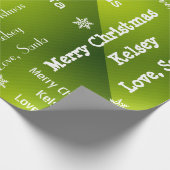 Speciaal kerstgroen cadeaupapier (Hoek)