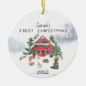 Speciaal kerstkeramisch keramisch baby ornament (Voorkant)