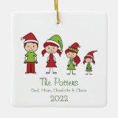 Speciaal kerstkeramisch keramisch nummer voor fami ornament (Voorkant)