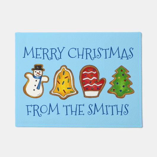 Speciaal kerstkoekjeskoekjes met feestjes deurmat (Voorkant)