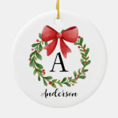 Speciaal kerstmonogram Ornament (Achterkant)