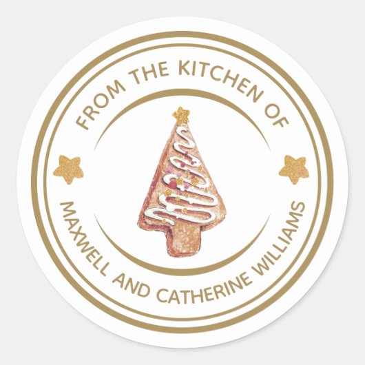 Speciaal kerstontbijtbrood Uitgebreide goederen Ronde Sticker (Voorkant)