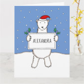 Speciaal kerstpoar Beer Kaart (Gele Bloem)