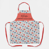 Speciaal kerstvierkant patroon schort (Voorkant)