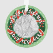 Speciaal kerstvormig grensfotomasker ornament (achterkant)