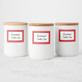 Speciaal keukenlabel, Grandma's Cookie Jar Voedselcontainer Etiket (Flessen)