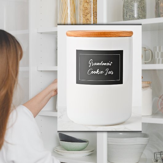 Speciaal keukenlabel, Grandma's Cookie Jar Voedselcontainer Etiket