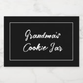 Speciaal keukenlabel, Grandma's Cookie Jar Voedselcontainer Etiket (Enkel label)