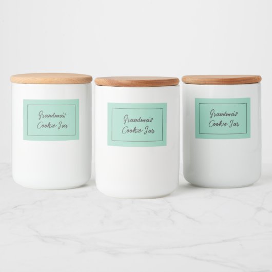 Speciaal keukenlabel, Grandma's Cookie Jar Voedselcontainer Etiket (Flessen)