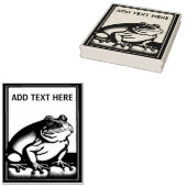 Speciaal kikker - Hout Art Stamp Rubberstempel (Gestempeld)
