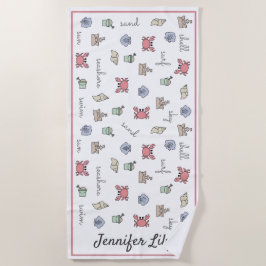 Speciaal Kind van Sandcastle Shell Pail van Beach Strandlaken