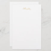 Speciaal klassiek script Alexander Gold Black Briefpapier (Voorkant / Achterkant)