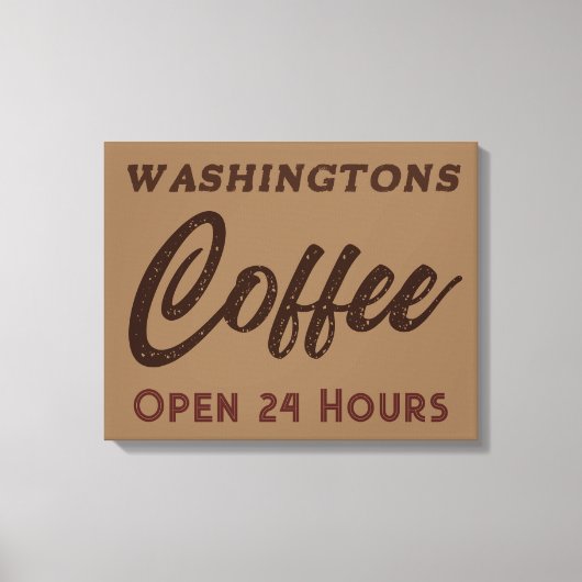 Speciaal  koffiewinkeltekenkunst canvas afdruk (Voorkant)