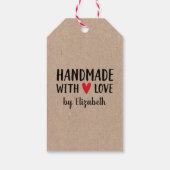Speciaal Kraft Handgemaakt met Labels met liefdesc Cadeaulabel (Achterkant)