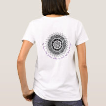 Speciaal kroonChakra Mandala T-shirt voor vrouwen