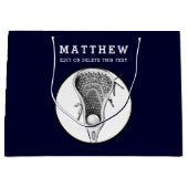 Speciaal Lacrosse Large Gift Bag Groot Cadeauzakje (Voorkant)