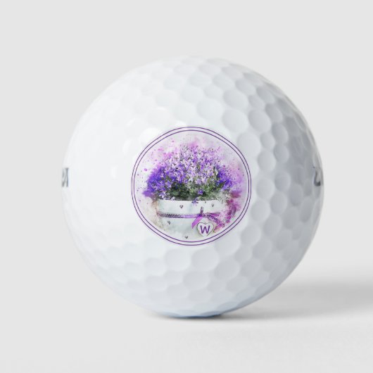 Speciaal Lavender Floral Golfballen (Voorkant)