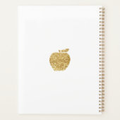 Speciaal leraar Gold Faux Sequin Apple Planner (Achterkant)