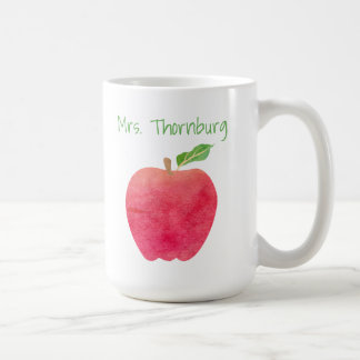 Speciaal leraar Rode Waterverf Apple-leraren Koffiemok