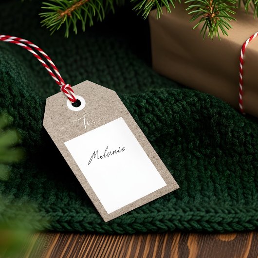 Speciaal leveringspakket van Kraft-papier Cadeaulabel