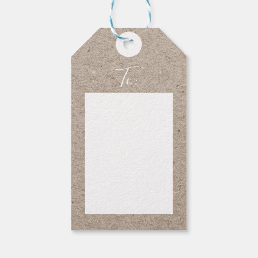 Speciaal leveringspakket van Kraft-papier Cadeaulabel (Achterkant)