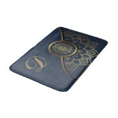 Speciaal Luxe Gold Mandala Art Blue Badmat (Gekanteld)
