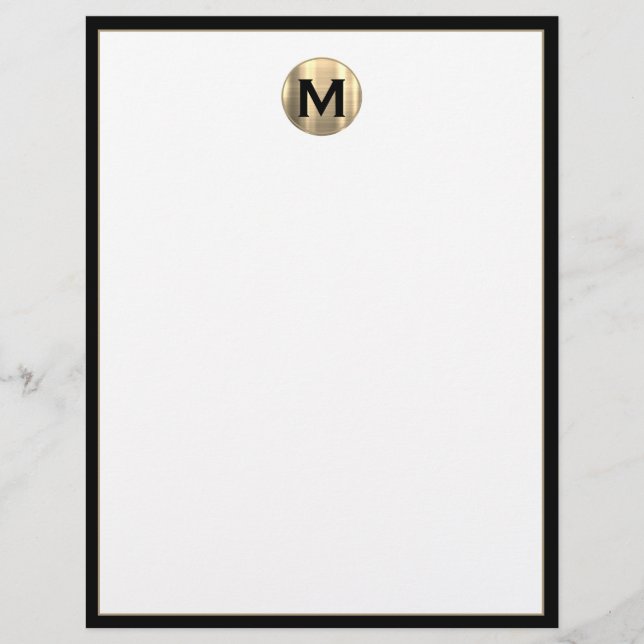 Speciaal Luxury Monogram Initiaal Letterhead Briefhoofd (Voorkant)
