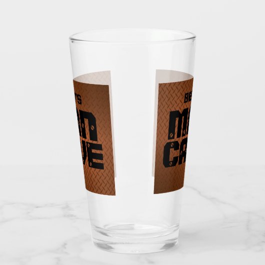 Speciaal Man Cave Copper Diamondplate Glass Glas (Links)