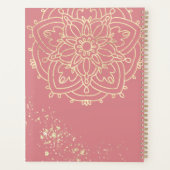 Speciaal Mandala Roos Roze Gold Meditation Planner (Achterkant)
