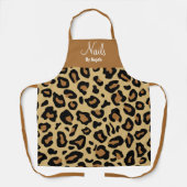 Speciaal Manicurist Nail Tech leopard Schort (Voorkant)