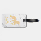Speciaal Marble Gold Unicorn bagagelabel (Achterkant horizontaal)