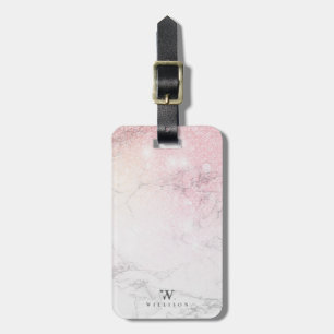 Speciaal Marmer met glittergegevens Bagagelabel
