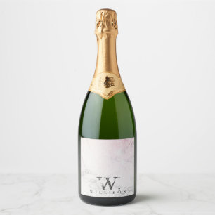 Speciaal Marmer met glittergegevens Sparkling Wijnetiket