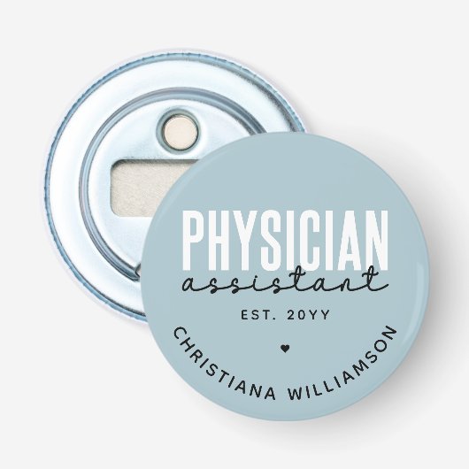 Speciaal medisch assistent PA-Afstuderen Button Flesopener (Voorkant)
