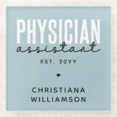 Speciaal medisch assistent PA-Afstuderen Glazen Onderzetter (Voorkant)