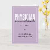 Speciaal medisch assistent PA-Afstuderen Kaart (Gele Bloem)