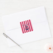 Speciaal meer of bleekrood wit vierkante sticker (Envelop)