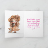 SPECIAAL MEISJE PASEN KAART (Binnen)