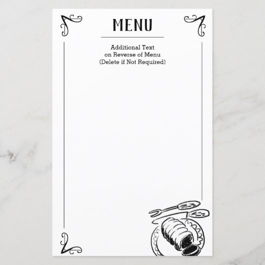 Speciaal menu met Afbeelding (Achterkant)