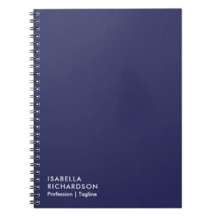 Speciaal minimalistisch marineblauw notitieboek