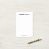 Speciaal minimalistisch Navy Blue 4 x 6 Post-it® Notes (Op bureau)