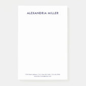 Speciaal minimalistisch Navy Blue 4 x 6 Post-it® Notes (Voorkant)